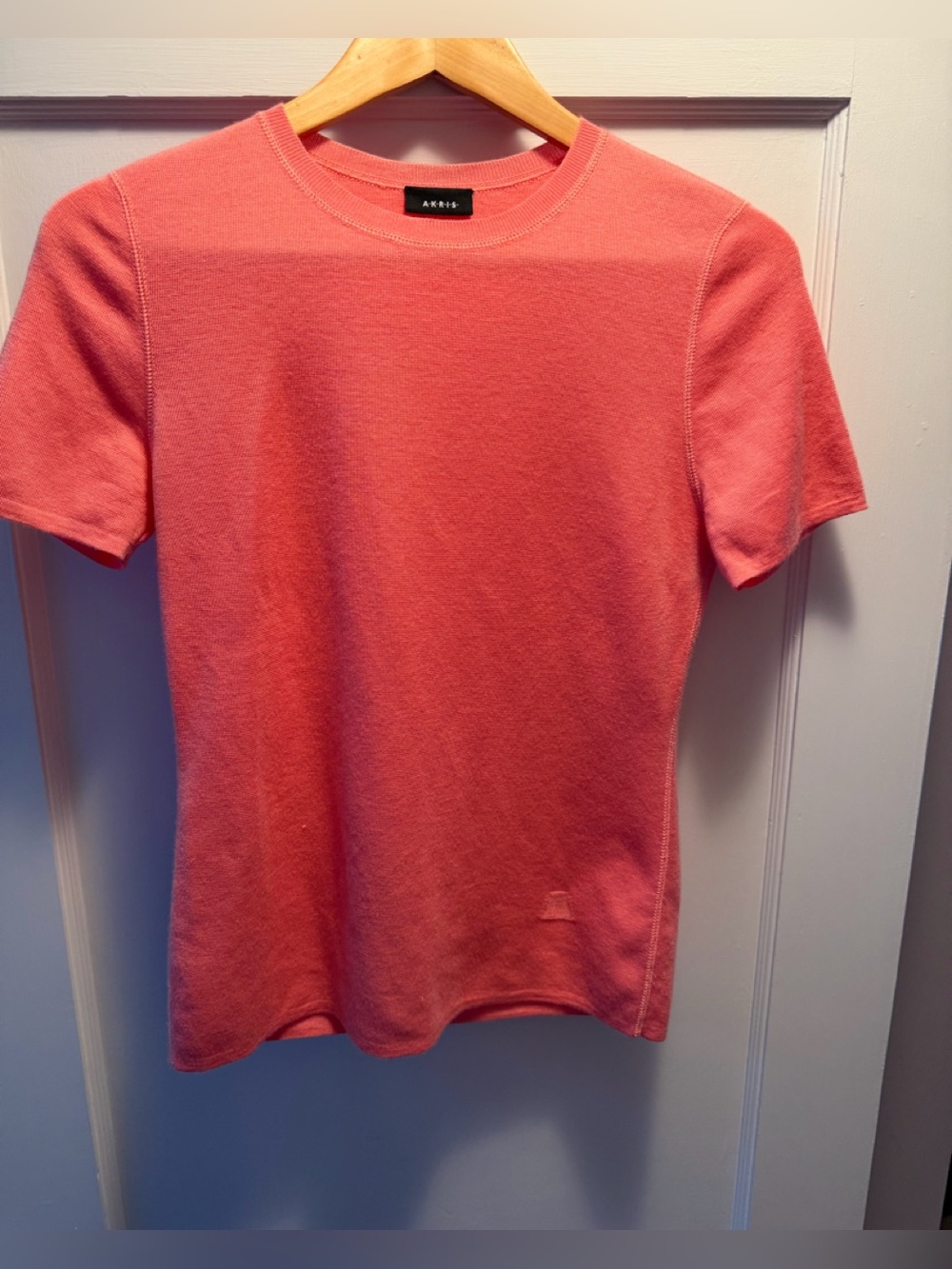 Akris Coral Pink Crew Neck Sweater